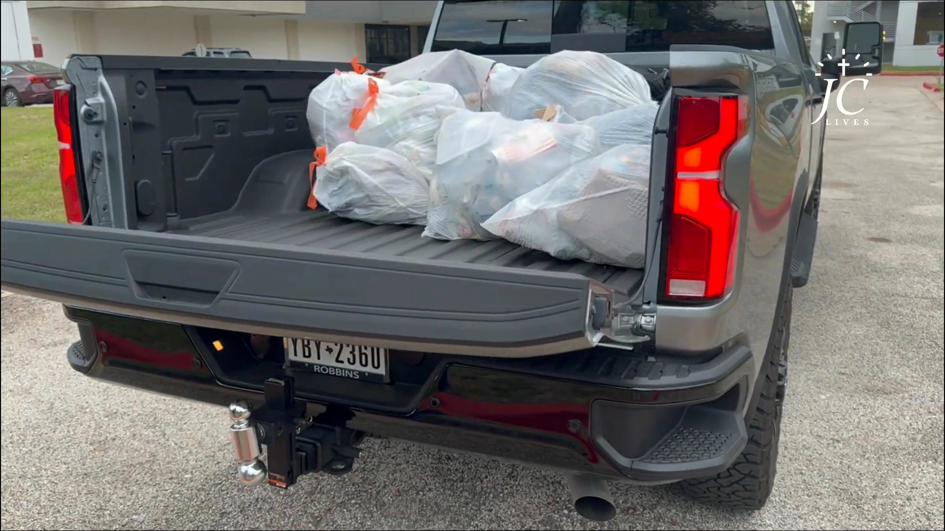 Picking up trash. Earning something.